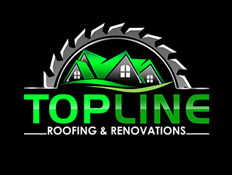 Top Line Roofing & Renovations logo design by 3Dlogos