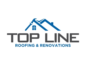 Top Line Roofing & Renovations logo design by cikiyunn