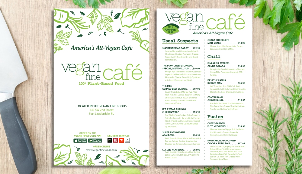 Vegan Fine Cafe logo design by LogOExperT