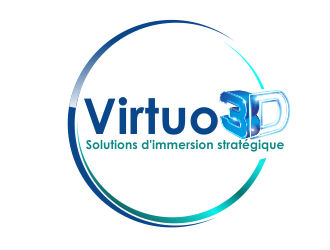 Virtuo 3D logo design by bosbejo