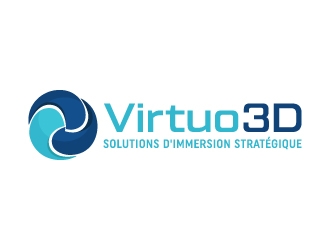 Virtuo 3D logo design by akilis13