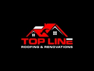 Top Line Roofing & Renovations logo design by CreativeKiller