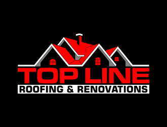 Top Line Roofing & Renovations logo design by pakNton