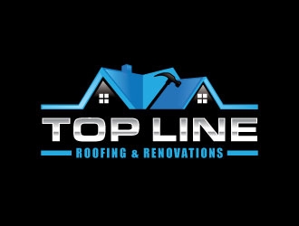 Top Line Roofing & Renovations logo design by invento
