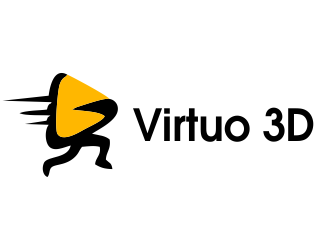 Virtuo 3D logo design by JessicaLopes