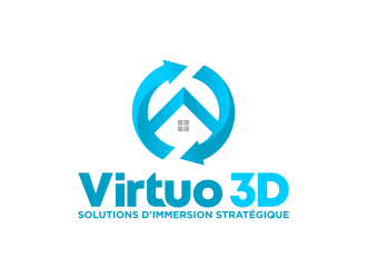 Virtuo 3D logo design by ekitessar