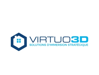 Virtuo 3D logo design by MarkindDesign