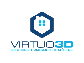 Virtuo 3D logo design by MarkindDesign