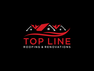 Top Line Roofing & Renovations logo design by checx