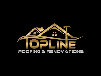 Top Line Roofing & Renovations logo design by berewira
