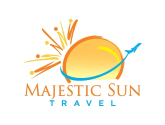 Majestic Sun Travel logo design by IjVb.UnO