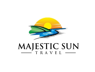 Majestic Sun Travel logo design by rahmatillah11