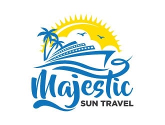 Majestic Sun Travel logo design by jishu