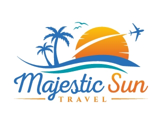 Majestic Sun Travel logo design by akilis13