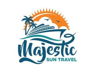 Majestic Sun Travel logo design by jishu