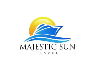 Majestic Sun Travel logo design by mawanmalvin