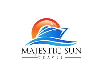 Majestic Sun Travel logo design by mawanmalvin