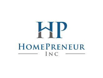 Homepreneur Inc. (the name of the company). The tagline is Success made from home  logo design by asyqh