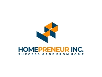 Homepreneur Inc. (the name of the company). The tagline is Success made from home  logo design by lj.creative