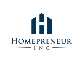 Homepreneur Inc. (the name of the company). The tagline is Success made from home  logo design by asyqh
