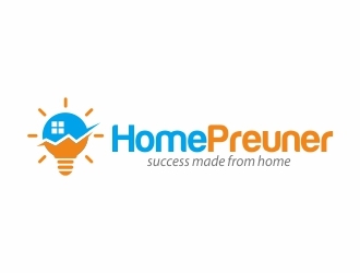 Homepreneur Inc. (the name of the company). The tagline is Success made from home  logo design by langitBiru