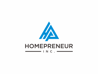 Homepreneur Inc. (the name of the company). The tagline is Success made from home  logo design by InitialD