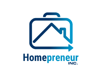 Homepreneur Inc. (the name of the company). The tagline is Success made from home  logo design by Coolwanz