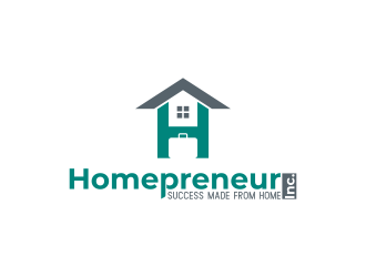 Homepreneur Inc. (the name of the company). The tagline is Success made from home  logo design by DeyXyner