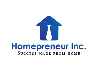 Homepreneur Inc. (the name of the company). The tagline is Success made from home  logo design by BeezlyDesigns