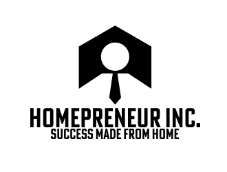 Homepreneur Inc. (the name of the company). The tagline is Success made from home  logo design by b3no
