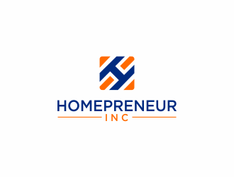 Homepreneur Inc. (the name of the company). The tagline is Success made from home  logo design by valace