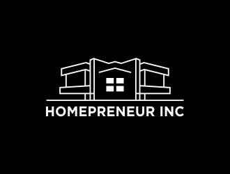 Homepreneur Inc. (the name of the company). The tagline is Success made from home  logo design by azizah