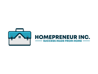 Homepreneur Inc. (the name of the company). The tagline is Success made from home  logo design by ekitessar