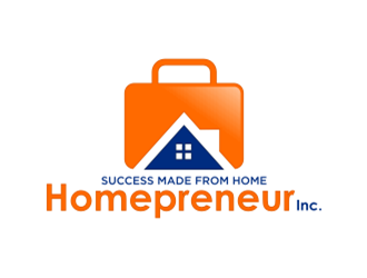 Homepreneur Inc. (the name of the company). The tagline is Success made from home  logo design by sheilavalencia
