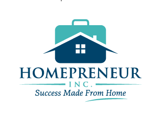 Homepreneur Inc. (the name of the company). The tagline is Success made from home  logo design by akilis13