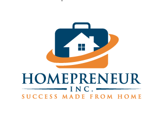 Homepreneur Inc. (the name of the company). The tagline is Success made from home  logo design by akilis13