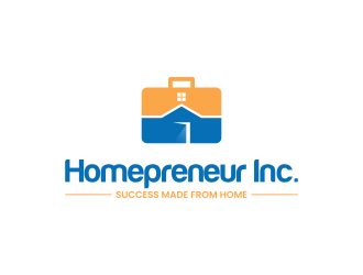 Homepreneur Inc. (the name of the company). The tagline is Success made from home  logo design by yunda