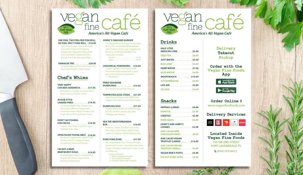 Vegan Fine Cafe logo design by LogOExperT