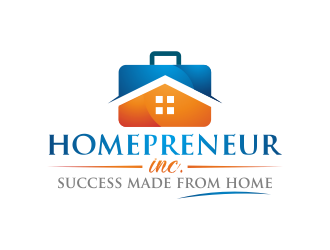 Homepreneur Inc. (the name of the company). The tagline is Success made from home  logo design by Jhonb