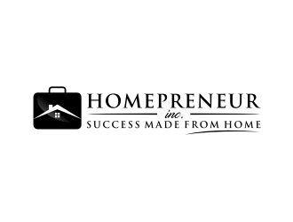 Homepreneur Inc. (the name of the company). The tagline is Success made from home  logo design by johana