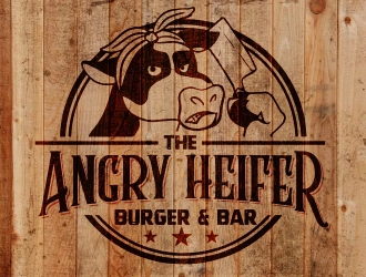 The Angry Heifer Burger &amp; Bar logo design by avatar