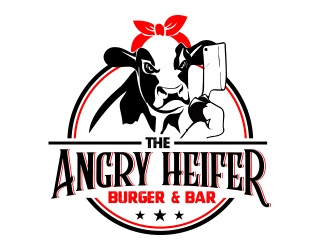 The Angry Heifer Burger & Bar logo design by avatar