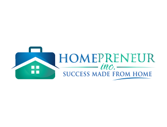 Homepreneur Inc. (the name of the company). The tagline is Success made from home  logo design by Jhonb