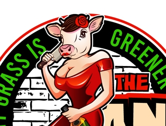 The Angry Heifer Burger & Bar logo design by DreamLogoDesign