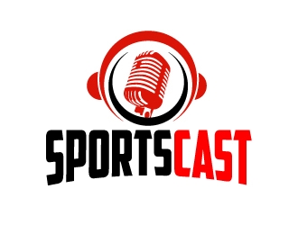 SportsCast logo design by AamirKhan
