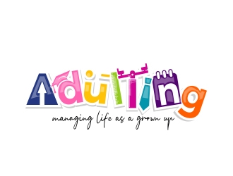 Adulting logo design by MarkindDesign