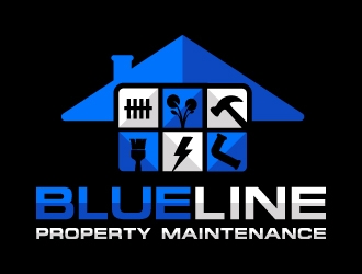 Blueline Property Maintenance  logo design by MUSANG