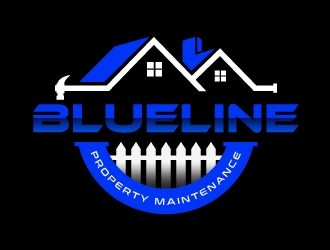 Blueline Property Maintenance  logo design by harrysvellas