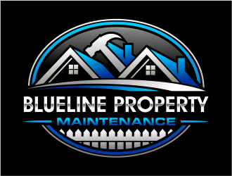 Blueline Property Maintenance logo design - 48hourslogo.com