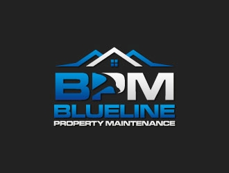 Blueline Property Maintenance  logo design by crazher